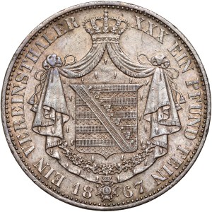 Německo, Sasko-Meiningen, George II, tolar 1867