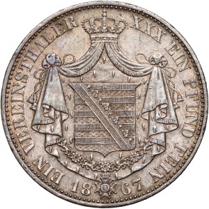 Allemagne, Saxe-Meiningen, George II, thaler 1867