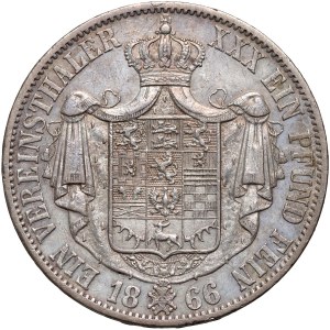 Germania, Brunswick-Lüneburg, Wilhelm, tallero 1866 B, Hannover