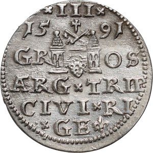 Sigismund III. Vasa, Trojak 1591, Riga
