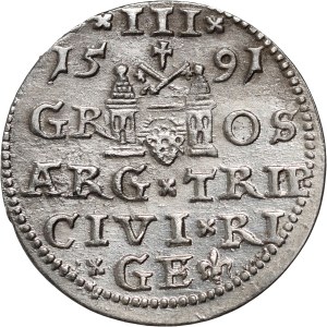 Sigismond III Vasa, trojak 1591, Riga