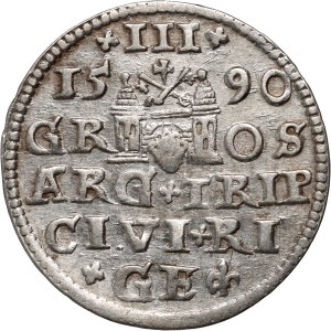 Sigismond III Vasa, trojak 1590, Riga