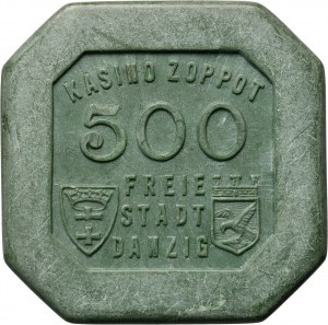 Free City of Gdansk, token of 500 guilders, KASINO ZOPPOT - Casino Sopot