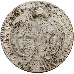 August III, dwuzłotówka (8 groszy) 1753, Lipsk, 8 GR