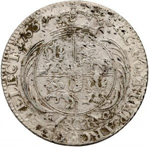 August III, dwuzłotówka (8 groszy) 1753, Lipsk, 8 GR