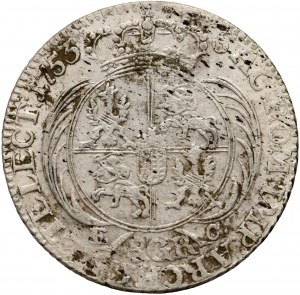 August III, dva zloté (8 grošů) 1753, Lipsko, 8 GR