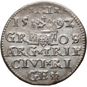 Sigismondo III Vasa, trojak 1592, Riga