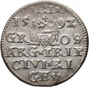 Sigismondo III Vasa, trojak 1592, Riga