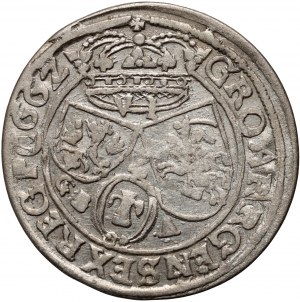 Johannes II. Kasimir, Sixpence 1662 GBA, Lemberg - ohne das Slepowron-Wappen - selten!