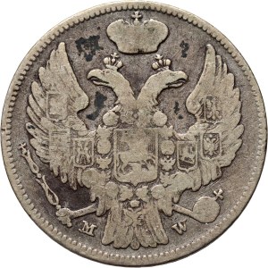 Partage russe, Nicolas Ier, 15 kopecks = 1 zloty 1839 MW, Varsovie