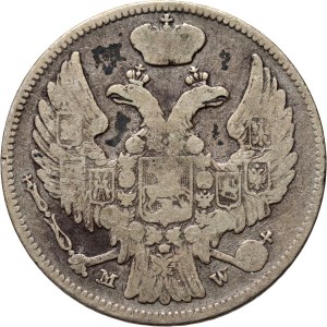 Russische Teilung, Nikolaus I., 15 Kopeken = 1 Zloty 1839 MW, Warschau