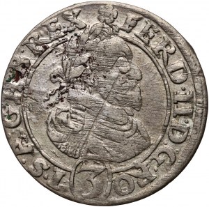 Slesia, dominio asburgico, Ferdinando II, 3 Krajcary 1626 HR, Wrocław