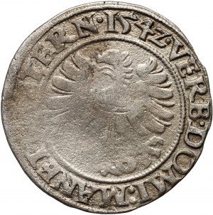 Sliezsko, Legnicko-brzeské kniežatstvo, Fridrich II., penny 1542, Brzeg