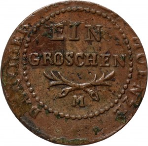 Svobodné město Gdaňsk, penny 1812 M, Gdaňsk