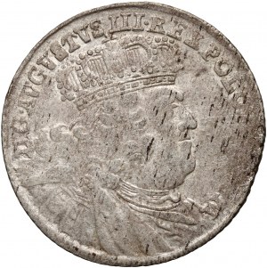 August III, dva zloté (8 grošů) 1753, Lipsko, 8 GR