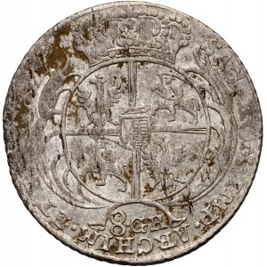 August III, zwei Zloty (8 Grosze) 1753, Leipzig, 8 GR