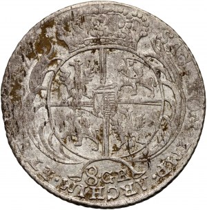 August III, dva zloté (8 grošů) 1753, Lipsko, 8 GR