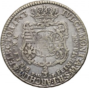 Friedrich Krystian, 2/3 thaler 1763 FWôF, Drážďany