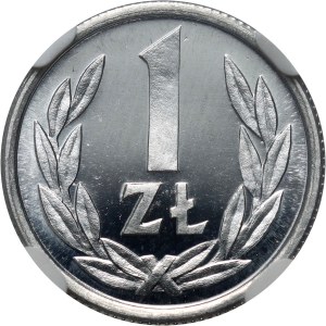 PRL, 1 zl. 1989, zrcadlové razítko