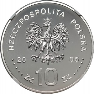 Troisième République, 10 PLN 2005, Stanislaw August Poniatowski, Demi-figure