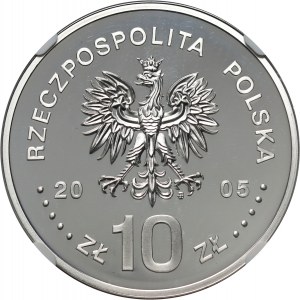 Dritte Republik, 10 PLN 2005, August II. der Starke, Halbpfosten