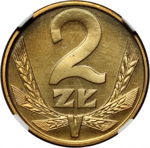 PRL, 2 zloté 1982, Varšava, zrkadlová známka