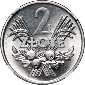 Polská lidová republika, 2 zloté 1970, Berry, odrůda s jednoduchou číslicí 7 v datu 1