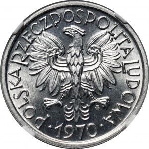 Polská lidová republika, 2 zloté 1970, Berry, odrůda s jednoduchou číslicí 7 v datu 1