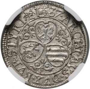 Austria, Ferdinand III, 3 Kreuzer 1637, Graz