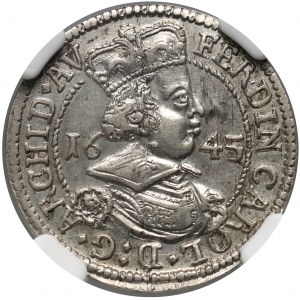 Austria, Arciduca Ferdinando Carlo, 3 krajcars 1645, Hall