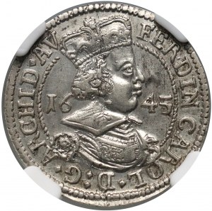 Rakúsko, arcivojvoda Ferdinand Karol, 3 krajcars 1645, Hall