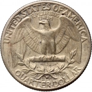 United States of America, 1/4 Dollar 1932 D, Denver, Washington Silver Quarter, rare date