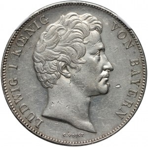 Německo, Bavorsko, Ludvík I., 2 tolary (3 1/2 guldenů) 1843, Mnichov, Univerzita Erlangen