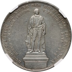 Nemecko, Bavorsko, Ľudovít I., 2 toliare (3 1/2 guldenov) 1843, Mníchov, Univerzita Erlangen