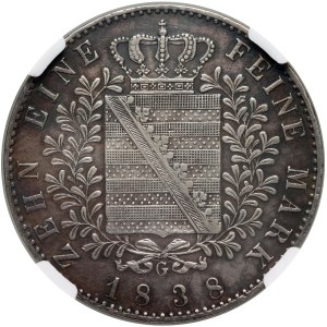 Nemecko, Sasko, Frederick August II, thaler 1838 G