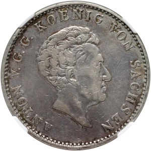 Nemecko, Sasko, Anton, thaler 1835 G, Dresden