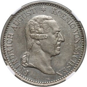 Allemagne, Saxe, Frédéric Auguste Ier, thaler 1827 S, Dresde