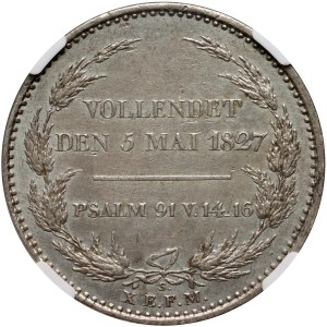 Germania, Sassonia, Federico Augusto I, tallero 1827 S, Dresda