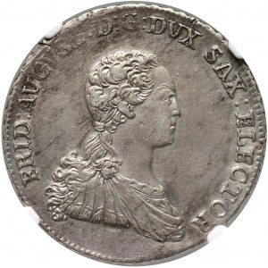 Allemagne, Saxe, Frédéric Auguste III, 2/3 thaler 1766 EDC, Dresde