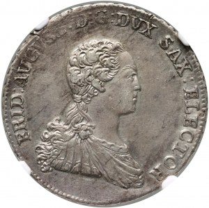 Německo, Sasko, Fridrich August III, 2/3 tolaru 1766 EDC, Drážďany