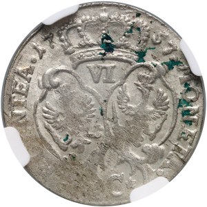 Niemcy, Prusy, Fryderyk II, 6 groszy (szóstak) 1757 C, Cleve