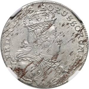 Sliezsko pod pruskou nadvládou, Fridrich II., šesťpenca 1757 B, Vroclav