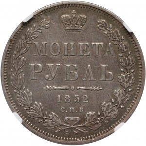 Russland, Nikolaus I., Rubel 1852 СПБ ПА, St. Petersburg