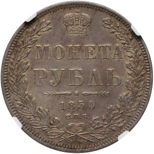 Russia, Nicola I, rublo 1850 СПБ ПА, San Pietroburgo