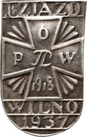 Poland, Commemorative badge of the 1st POW Congress in Vilnius in 1937