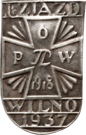 Polonia, distintivo commemorativo del 1° Congresso dei prigionieri di guerra a Vilnius nel 1937