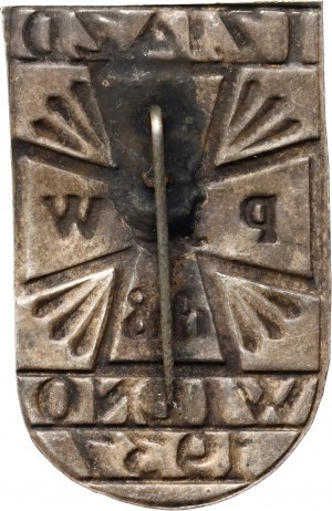 Poland, Commemorative badge of the 1st POW Congress in Vilnius in 1937