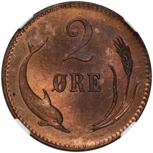 Danemark, Krystian IX, 2 ore 1874 ♥ CS, Copenhague