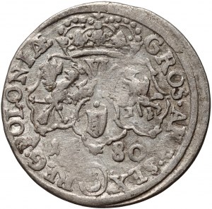 Jean III Sobieski, six pence 1680 TLB, Bydgoszcz
