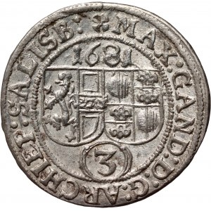 Rakúsko, Salzburg, Max Gandolf von Kuenburg, 3 krajcars 1681